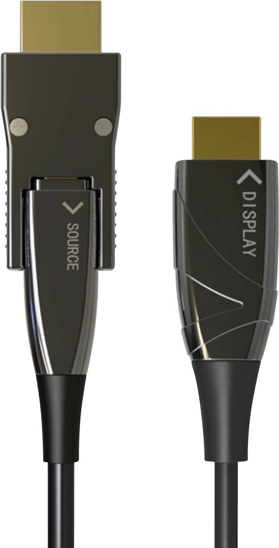 TECHly HDMI Anschlusskabel 20.00 m Schwarz ICOC-HDMI-HY2D-020 HDMI-Kabel