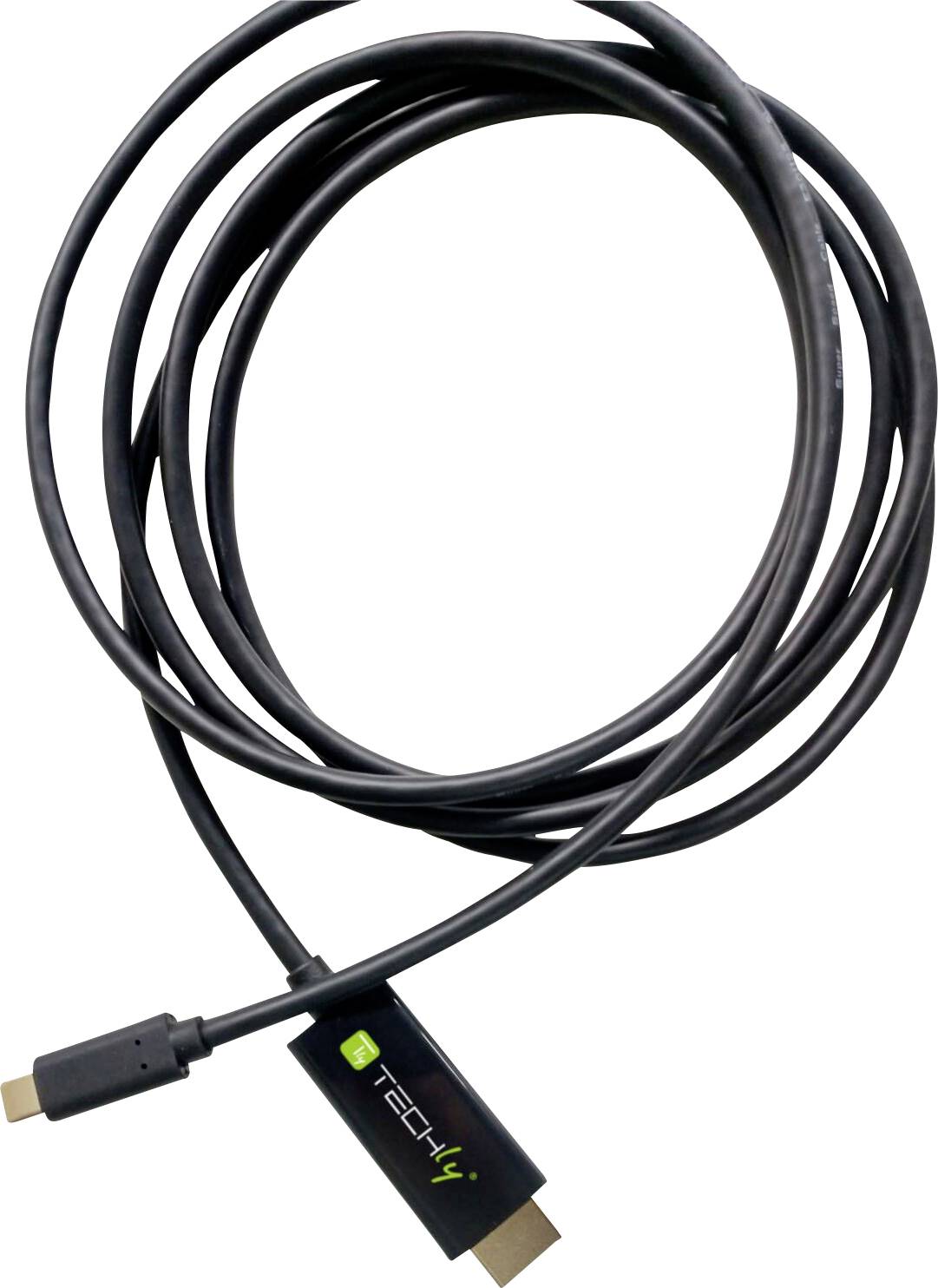 TECHly HDMI / USB-C® Anschlusskabel 2.00 m Schwarz IADAP-USBC-HDMI2TY HDMI-Kabel