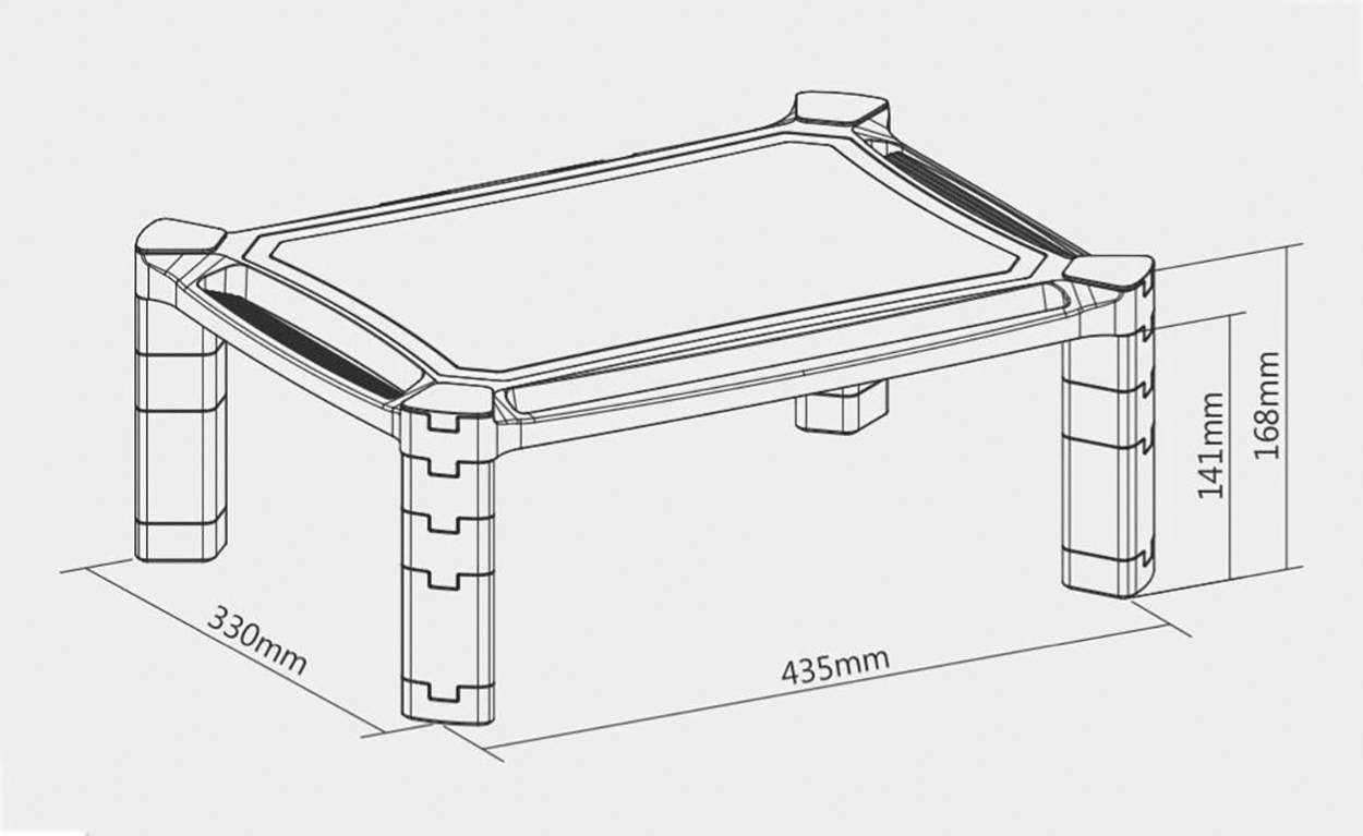 Monitor Riser - Aufstellung - für Monitor / Notebook / Drucker - Kunststoff - Sc