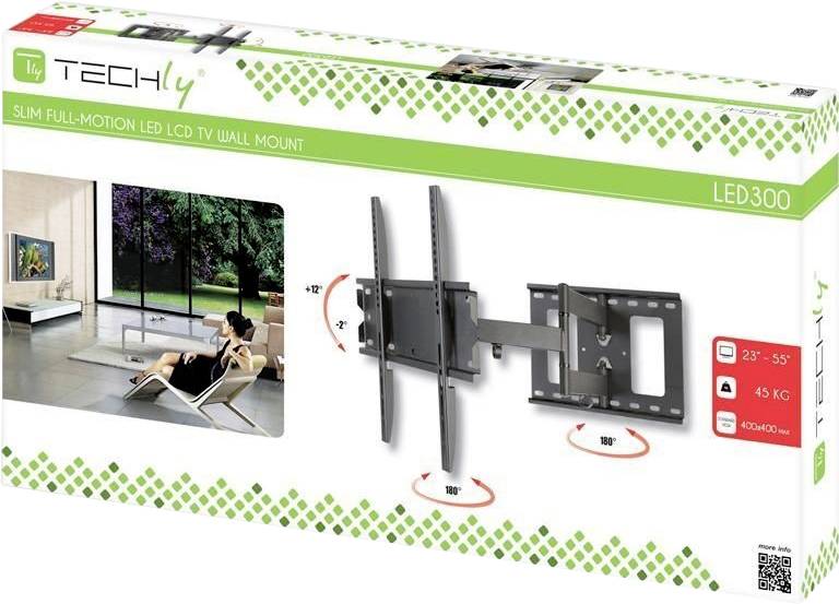 TECHly ICA-PLB-148M TV-Wandhalterung 58,4 cm (23") - 139,7 cm (55") Neigbar, Schwenkbar, Rotierbar