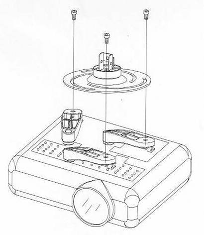 TECHly ICA-PM-102S Beamer-Deckenhalterung Neigbar, Schwenkbar Boden-/Deckenabstand (max.): 370 mm Silber