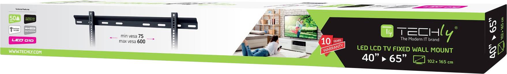 TECHly ICA-PLB-114L TV-Wandhalterung 101,6cm (40") - 165,1cm (65")