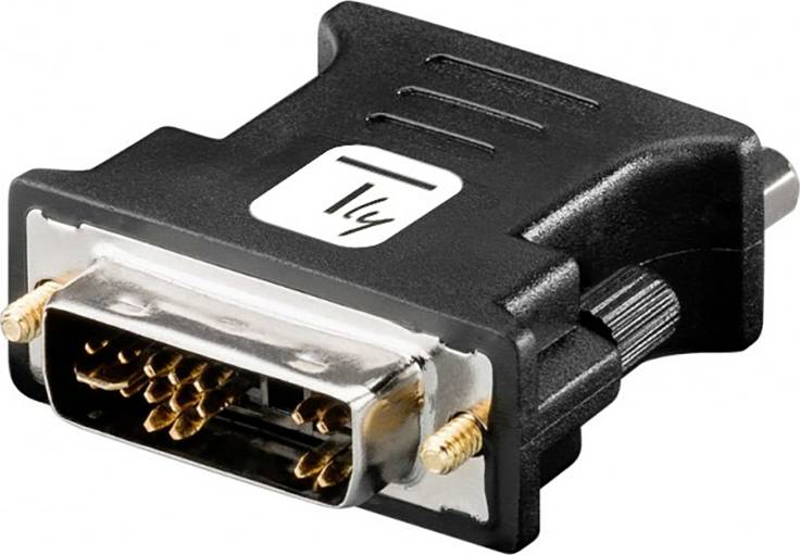 TECHly IADAP-DVI-8600T DVI / VGA Adapter [1x DVI-Stecker 12+5pol. - 1x VGA-Buchse] Schwarz