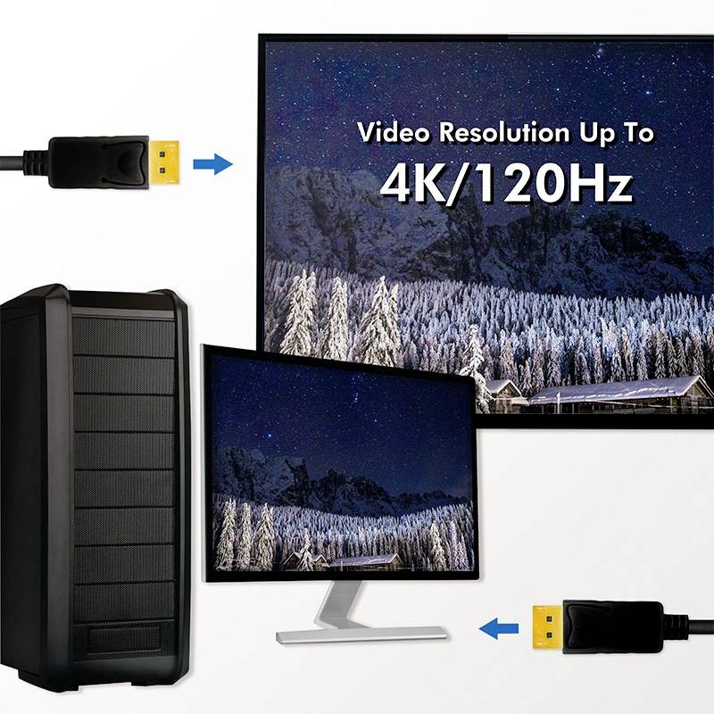 TECHly DisplayPort Anschlusskabel 3.00m Schwarz ICOC-DSP-A14-030NT DisplayPort-Kabel