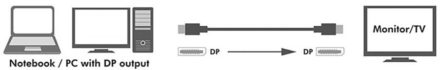 TECHly DisplayPort Anschlusskabel 3.00m Schwarz ICOC-DSP-A14-030NT DisplayPort-Kabel