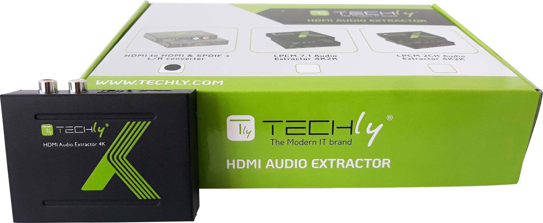 TECHly AV Konverter IDATA-HDMI-EA [HDMI, Toslink, Cinch - HDMI, Toslink] 1920 x 1080 Pixel, 1280 x 720 Pixel, 704 x 576 Pixel, 640 x 480 Pixel