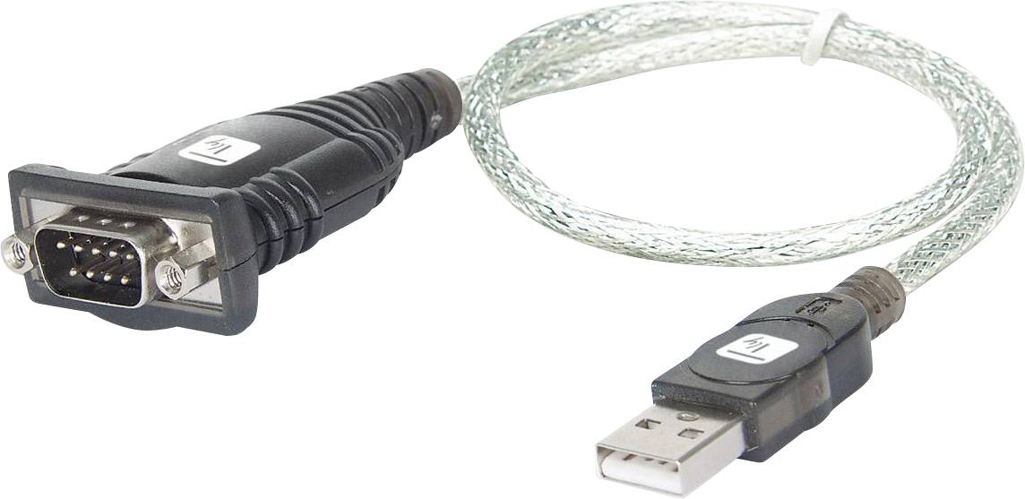 TECHly USB 2.0, Seriell Adapter [1x USB 2.0 Stecker A - 1x D-SUB-Stecker 9pol.] IDATA-USB-SER-2T 45.00 cm