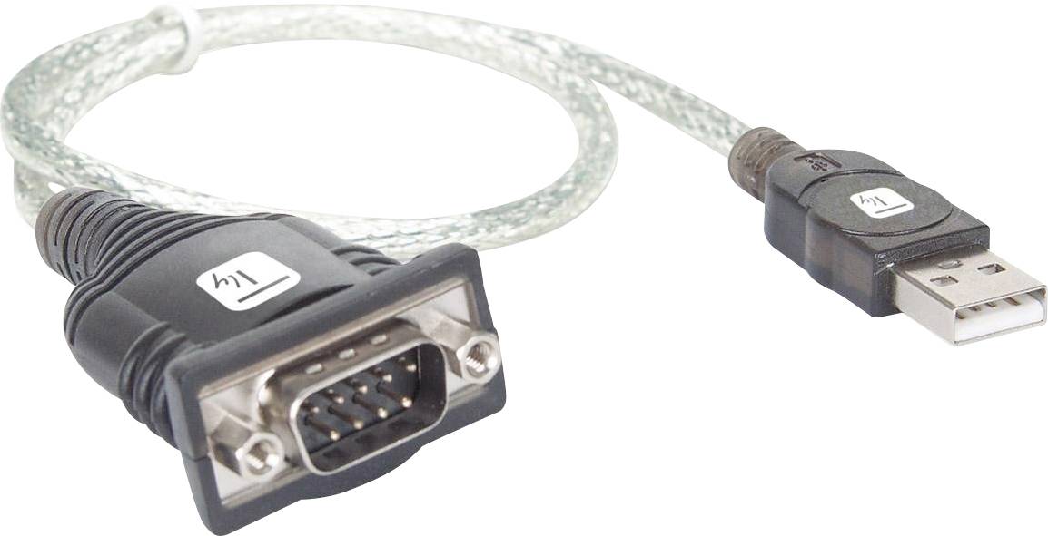 TECHly USB 2.0, Seriell Adapter [1x USB 2.0 Stecker A - 1x D-SUB-Stecker 9pol.] IDATA-USB-SER-2T 45.00cm