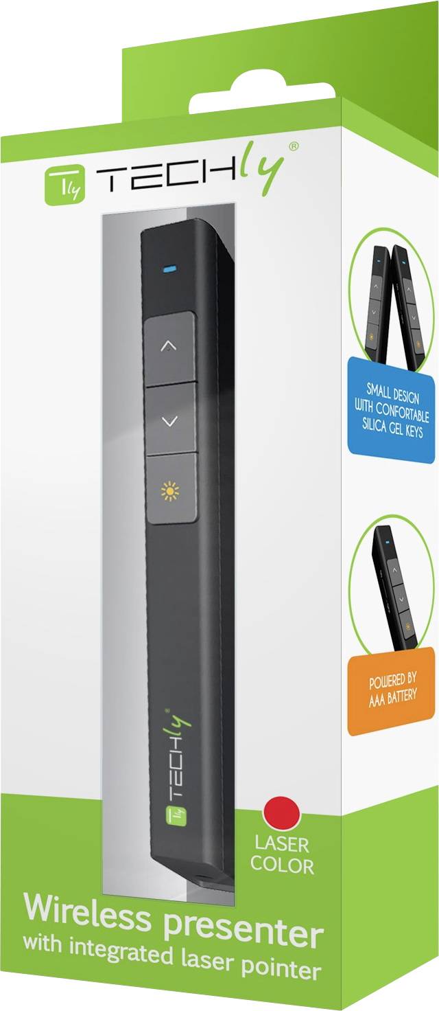 TECHly ITC-LASER26 Kabelgebunden Funk Presenter inkl. Laserpointer