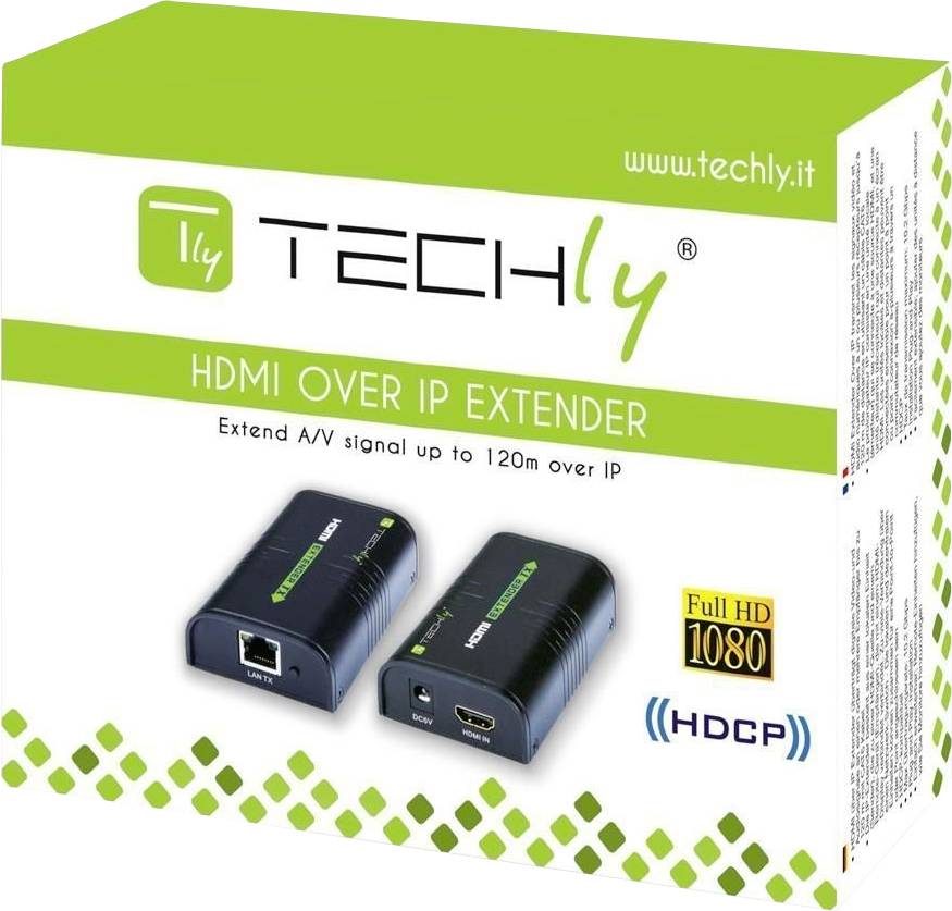 TECHly IDATA-EXTIP-373R HDMI® Empfänger über Netzwerkkabel RJ45 120 m