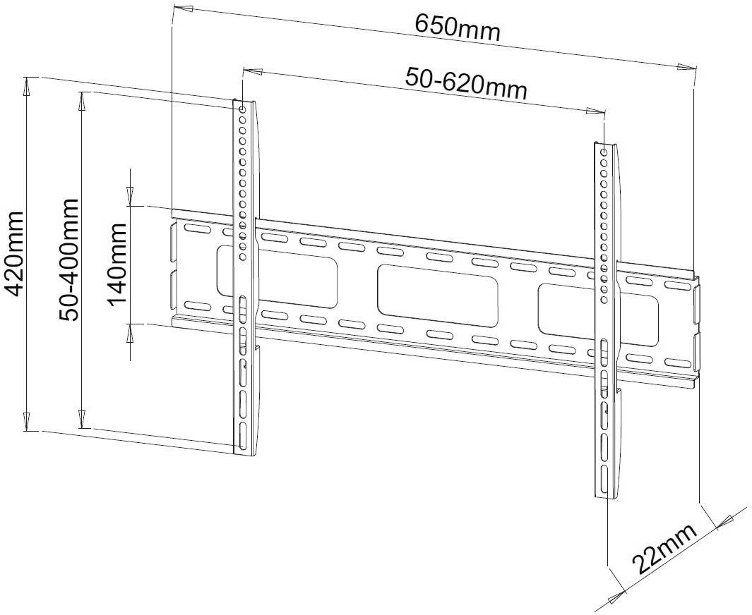 Techly Wandhalterung für LCD TV LED 40"-65"