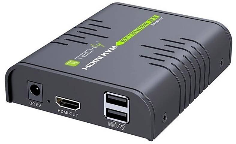 TECHly IDATA-HDMI-KVM2 HDMI®, RJ45, USB-A (USB 2.0) Extender (Verlängerung) über Netzwerkkabel RJ45 120 m