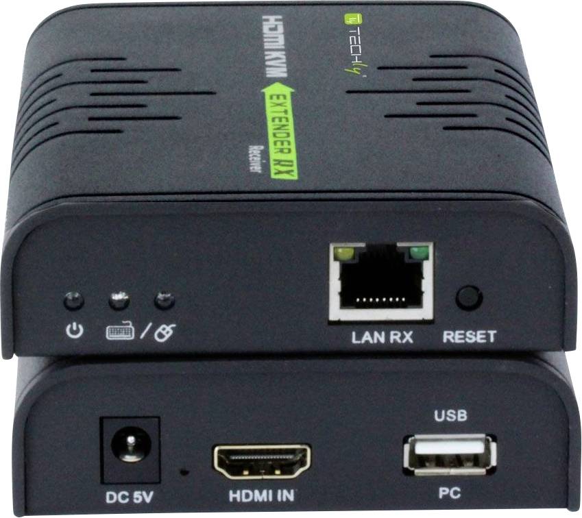 TECHly IDATA-HDMI-KVM2 HDMI®, RJ45, USB 2.0 Extender (Verlängerung) über Netzwerkkabel RJ45 120 m