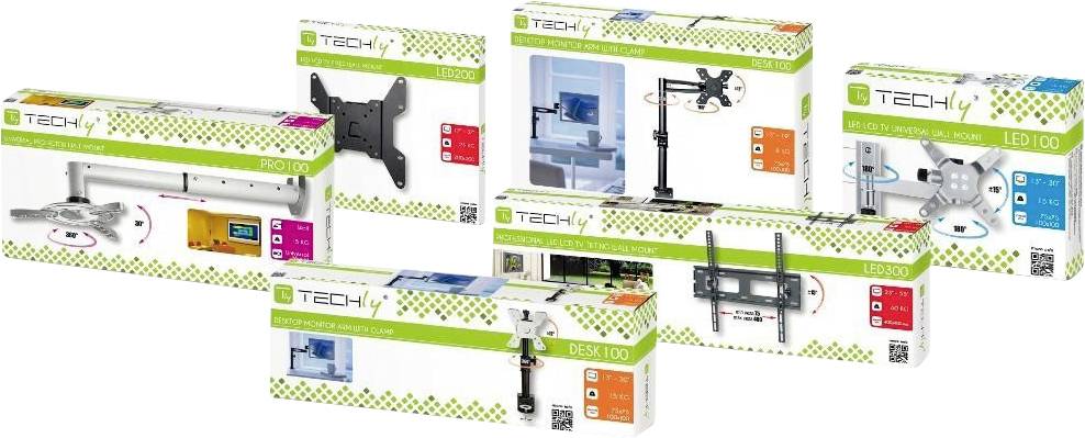 TECHly ICA-PLB-172L TV-Wandhalterung 101,6 cm (40") - 203,2 cm (80") Neigbar, Schwenkbar