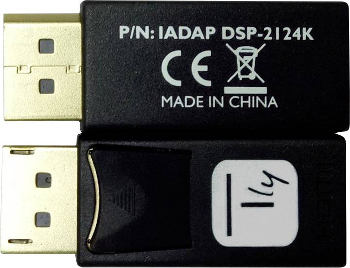 TECHly IADAP-DSP-2124K DisplayPort / HDMI Adapter [1x DisplayPort Stecker - 1x HDMI-Buchse] Schwarz