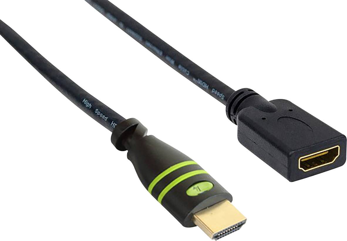 TECHly HDMI Anschlusskabel 1.00 m Schwarz ICOC-HDMI-4-EXT010 HDMI-Kabel