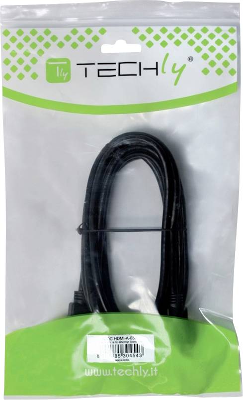 TECHly HDMI Anschlusskabel 1.00 m Schwarz ICOC-HDMI-4-EXT010 HDMI-Kabel