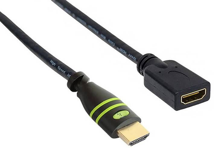 TECHly HDMI Anschlusskabel 5.00 m Schwarz ICOC-HDMI-4-EXT050 HDMI-Kabel