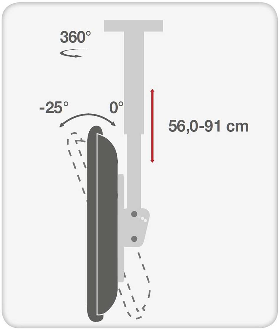 TECHly ICA-CPLB-946S TV-Deckenhalterung 94,0 cm (37") - 177,8 cm (70") Deckenhalter, Neigbar, Schwenkbar