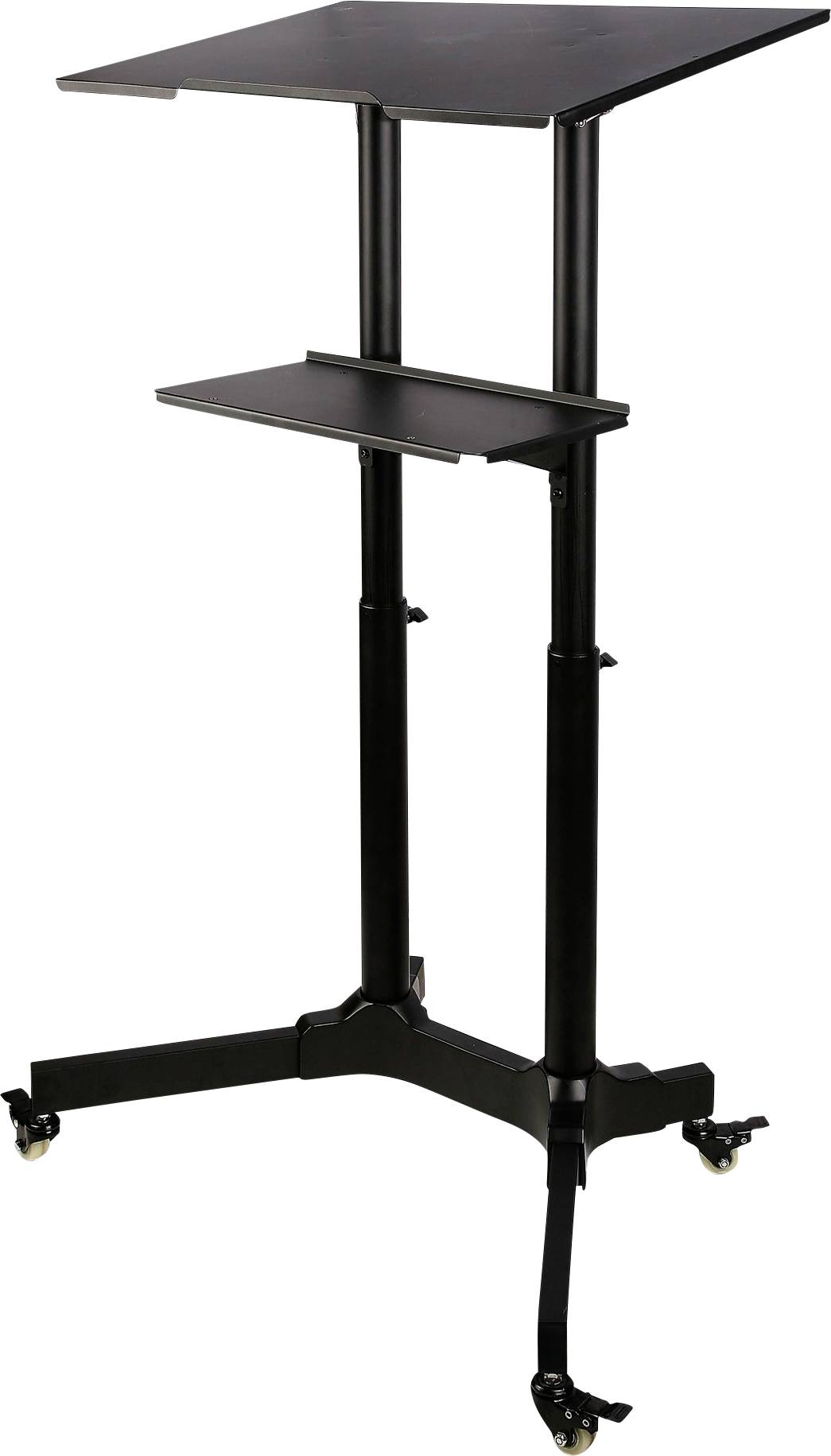 TECHly ICA-TB-TPM-1BK TV-Rollwagen 1 Display(s) Schwarz Höhenverstellbar, Notebook-Ablage, Neigbar