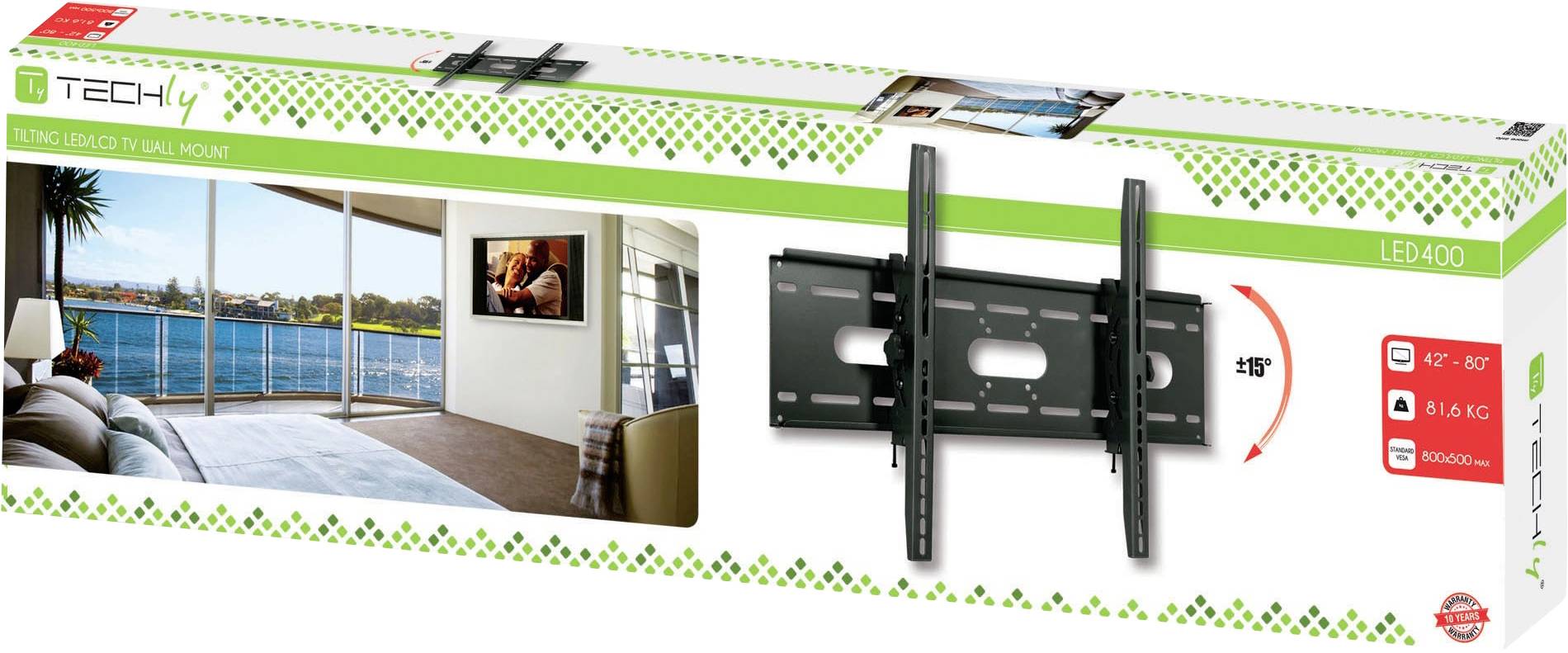 TECHly ICA-PLB-890 TV-Wandhalterung 104,1 cm (41") - 203,2 cm (80") Neigbar