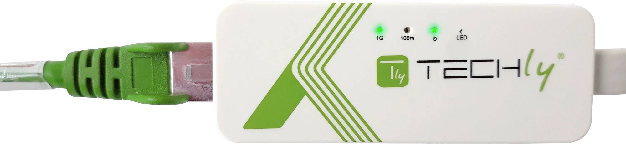 TECHly IADAP-USB31-ETGIGA3 Adapter 5 GBit/s USB-C® USB 3.2 (Gen 2), RJ45