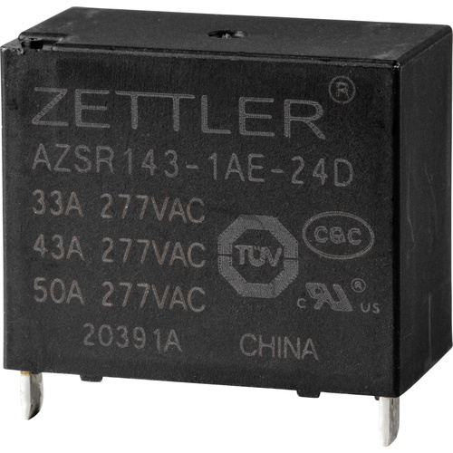 Zettler Electronics AZSR143-1AE-24D Powerrelais 24 V/DC 50A 1 Schließer 1St.