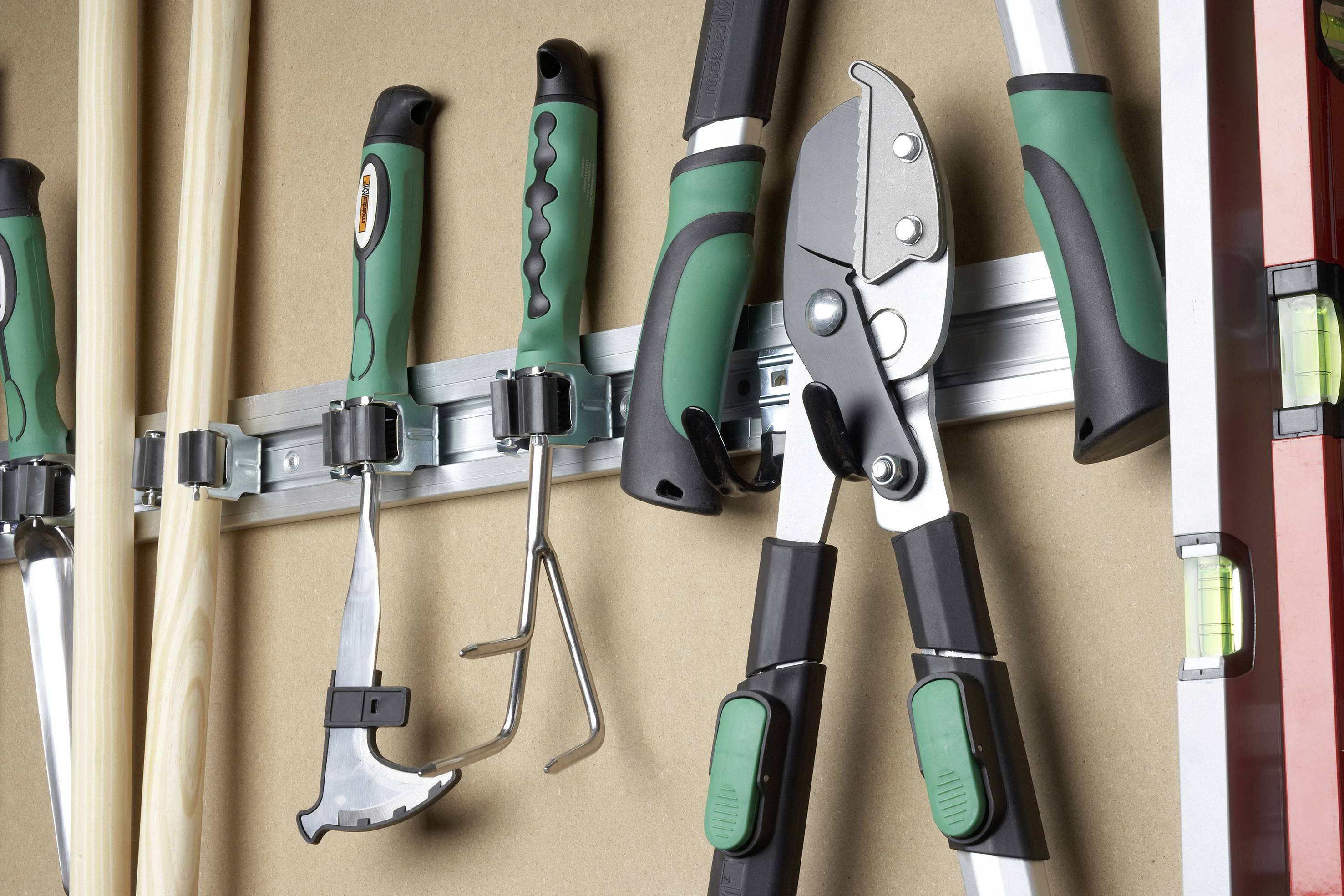 Meister Werkzeuge WU9953160 Gerätehalterleiste Klemmfix, 5-teilig (L x B) 500mm x 60mm 1 Set