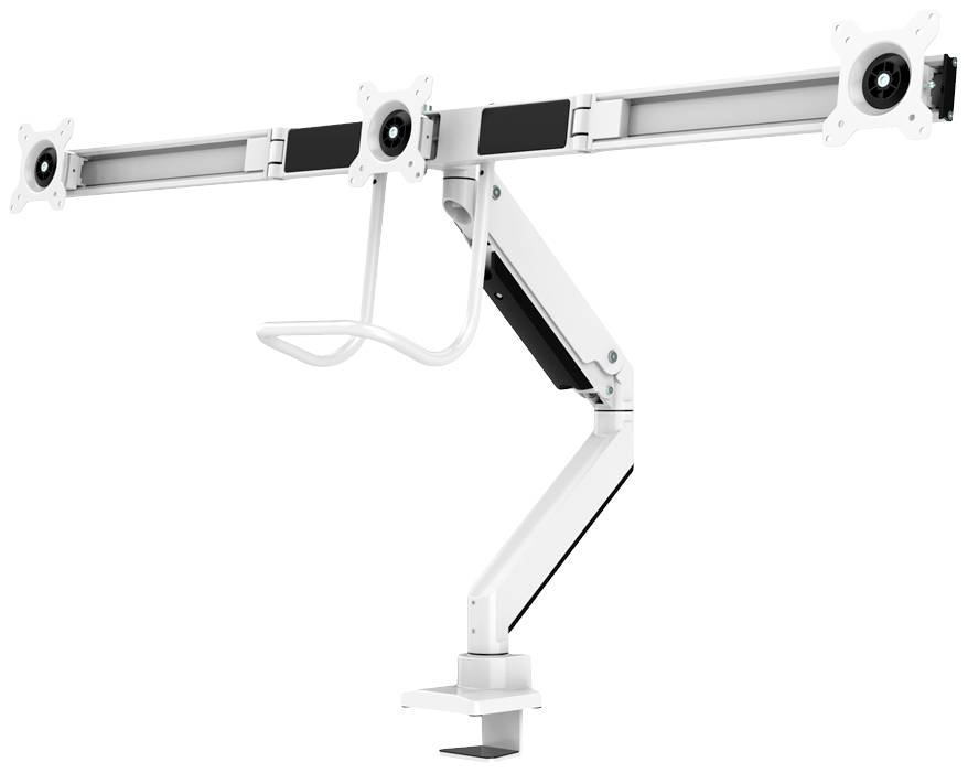 Neomounts NM-D775DX3WHITE 3fach Monitor-Tischhalterung 43,2cm (17") - 61cm (24") Schwenkbar, Rotierbar, Neigbar Weiß