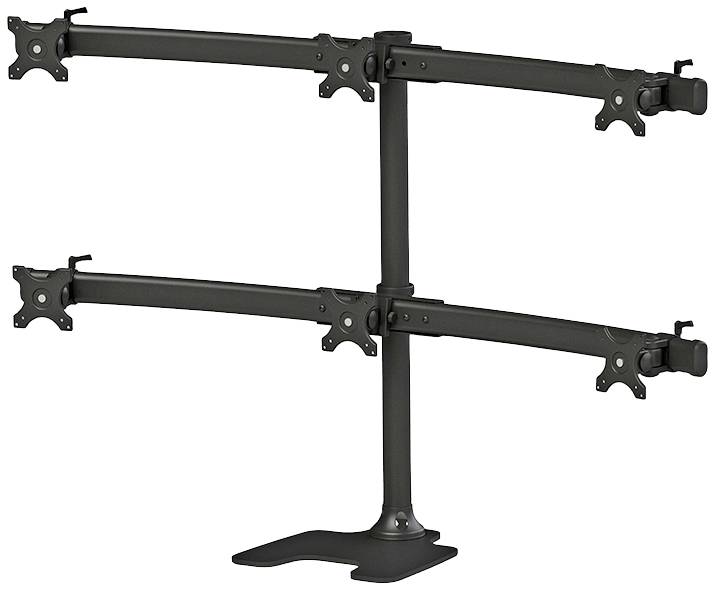 Neomounts FPMA-D700DD6 6fach Monitor-Tischhalterung 25,4cm (10") - 68,6cm (27") Schwenkbar, Rotierbar, Neigbar Schwarz