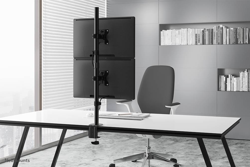 Neomounts FPMA-D550DVBLACK 2fach Monitor-Tischhalterung 25,4 cm (10") - 81,3 cm (32") Schwenkbar, Rotierbar, Neigbar Schwarz