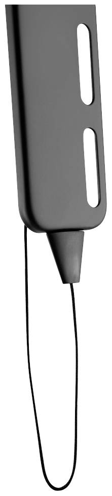 Ein schwarzes Kabelband mit Schlaufe, geeignet zur Befestigung oder Sicherung eines Gegenstands.