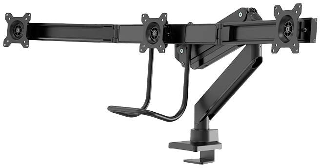 Neomounts NM-D775DX3BLACK 3fach Monitor-Tischhalterung 43,2cm (17") - 61cm (24") Schwenkbar, Rotierbar, Neigbar Schwarz