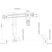 Neomounts FPMA-D860DBLACK 2fach Monitor-Tischhalterung 25,4cm (10") - 68,6cm (27") Neigbar, Rotierbar, Schwenkbar Schwarz Neomounts FPMA-D860DBLACK 2fach Monitor-Tischhalterung 25,4cm (10") - 68,6cm (27") Neigbar, Rotierbar, Schwenkbar Schwarz