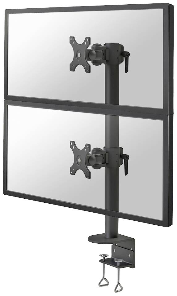 Neomounts FPMA-D960DVBLACKPLUS 2fach Monitor-Tischhalterung 43,2cm (17") - 124,5cm (49") Schwenkbar, Rotierbar, Neigbar Schwarz