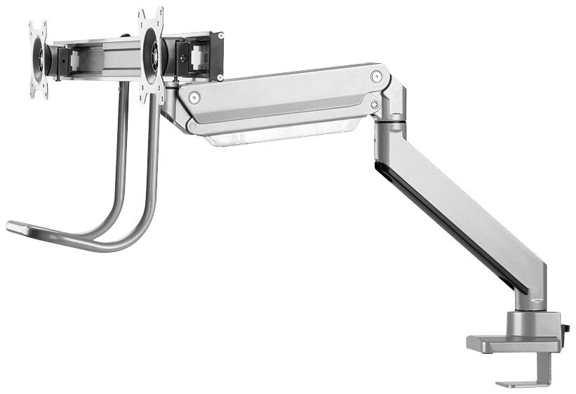 Neomounts NM-D775DXSILVER 2fach Monitor-Tischhalterung 25,4cm (10") - 81,3cm (32") Schwenkbar, Rotierbar, Neigbar Grau