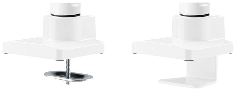 Neomounts NM-D775DXWHITE 2fach Monitor-Tischhalterung 25,4cm (10") - 81,3cm (32") Schwenkbar, Rotierbar, Neigbar Weiß