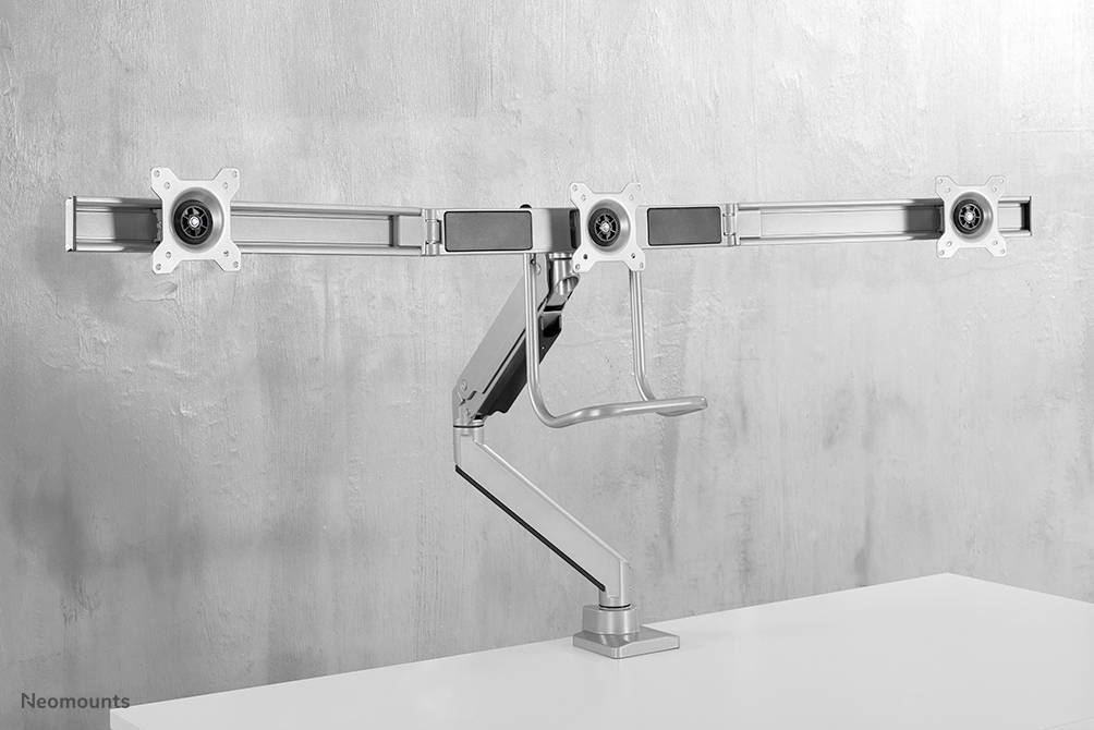 Neomounts Monitor-Tischhalterung NM-D775DX3SILVER 3 Display(s) 43,2 cm (17") - 61 cm (24") Grau Schwenkbar, Rotierbar, Neigbar