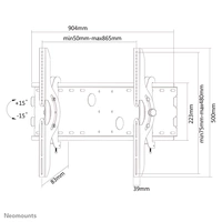 Neomounts PLASMA-W200BLACK TV-Wandhalterung 94,0cm (37") - 215,9cm (85") Neigbar Neomounts PLASMA-W200BLACK TV-Wandhalterung 94,0cm (37") - 215,9cm (85") Neigbar