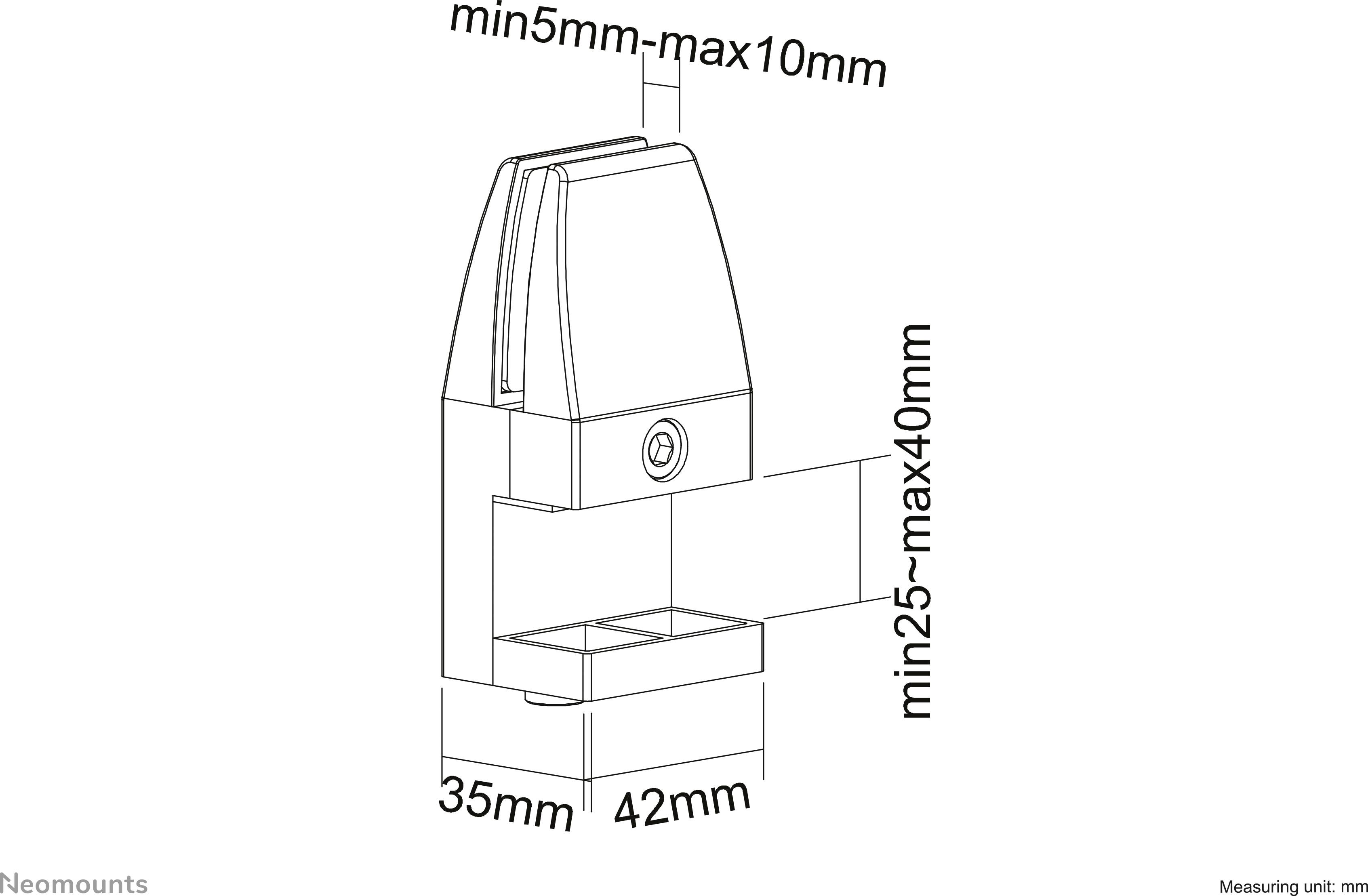 Neomounts Befestigungsklemmsatz Weiß