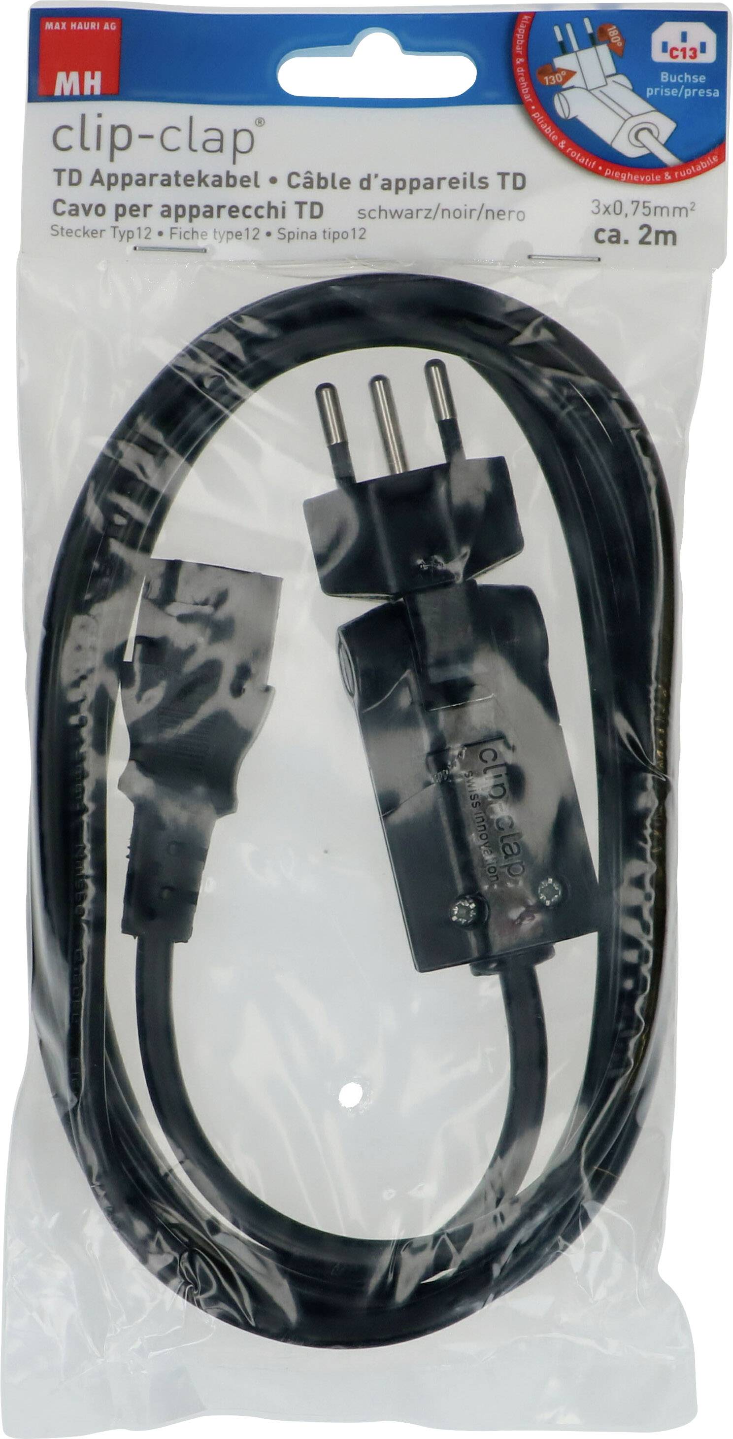 Max Hauri 138227 Strom Anschlusskabel Weiß 2.00 m