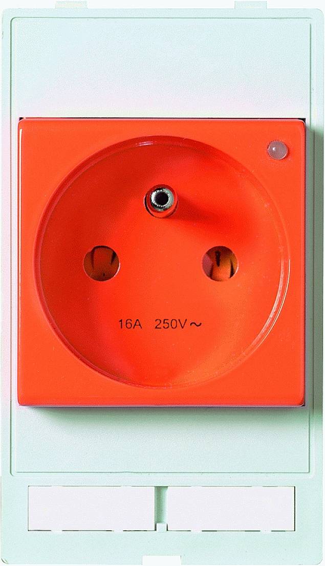 Murrelektronik Steckdoseneinsatz Frankreich 250VAC/16A orange Modlink MSDD Inhalt: 1St.