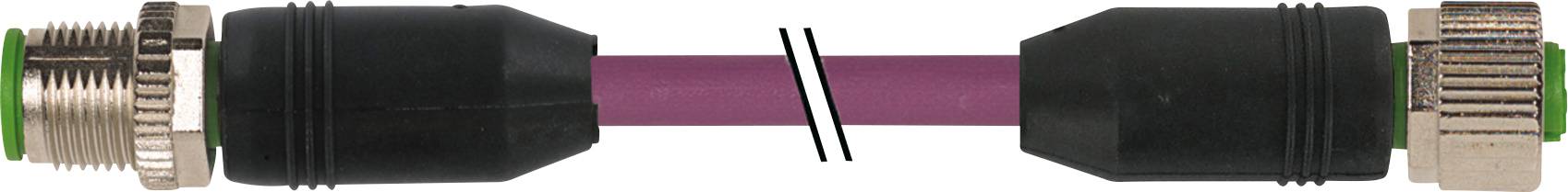 Ein M12-Steckverbinder mit flexibel anpassbarem Kabel, geeignet für robuste industrielle Anwendungen.