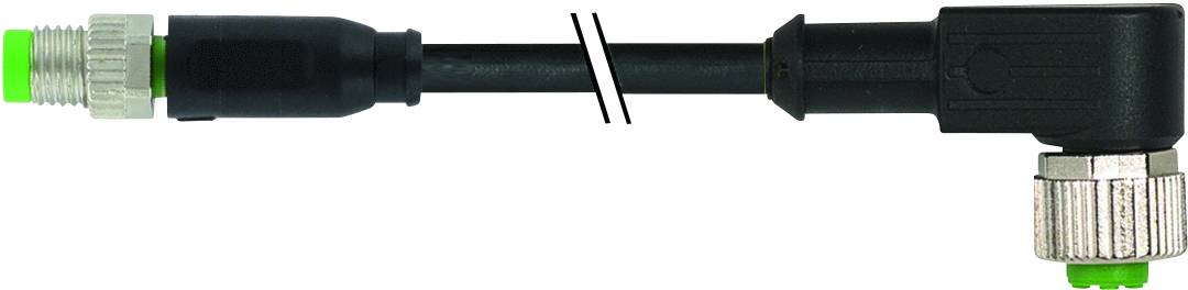 Murrelektronik 7000-88261-6500040 Sensor-/Aktor-Steckverbinder, konfektioniert M8 x 1 Stecker, gerade, Buchse, gewinkelt 0.40m
