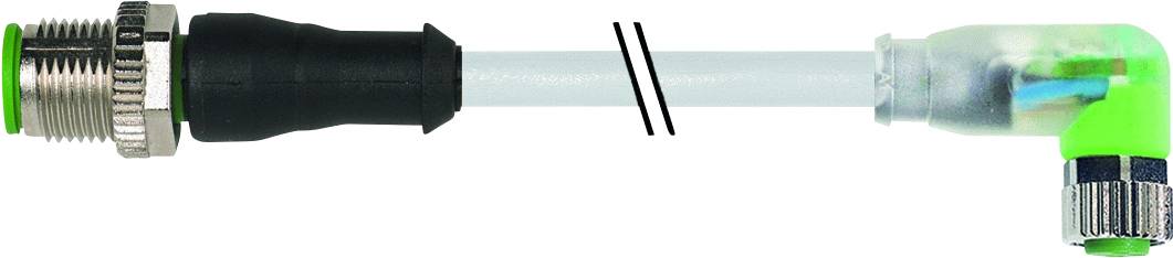 Murrelektronik 7000-40641-2300300 Sensor-/Aktor-Steckverbinder, konfektioniert M12 x 1 Stecker, gerade, Buchse, gewinkelt 3.00m