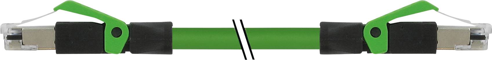 Ein grüner Langstab mit schwarzen Griffen und grünen Halteschlaufen an den Enden, dargestellt auf weißem Hintergrund.