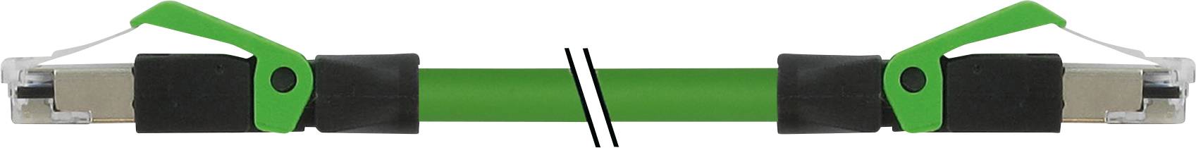 Grüne technische Verbindung mit schwarzen und silbernen Elementen, gehalten von zwei grünen Klammern an den Enden.