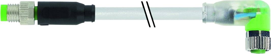 Murrelektronik 7000-88041-2300100 Sensor-/Aktor-Steckverbinder, konfektioniert M8 x 1 Stecker, gerade, Buchse, gewinkelt 1.00m