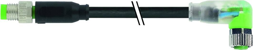 Murrelektronik 7000-88041-6300120 Sensor-/Aktor-Steckverbinder, konfektioniert M8 x 1 Stecker, gerade, Buchse, gewinkelt 1.20m