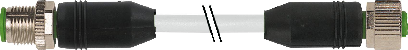 Zwei schwarze, zylindrische Adapter verbunden durch ein transparentes Kabel; Metallgewinde an den Seiten.